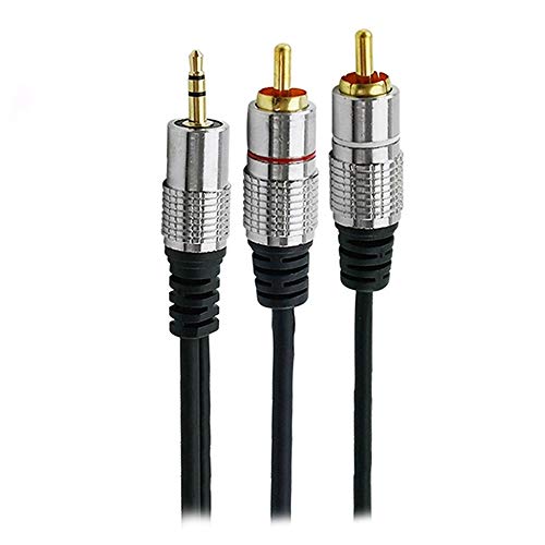 Cabo P2+Rca Fitz - P2 Estéreo X 2 Rca Macho Plug Metal - 5M