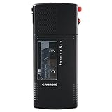 Vorteile: minutengenaue Bandanzeige, separate Aufnahmetaste, Lösch-/ Einschaltsperre, schneller Vor-/Rücklauf, Schnelllöschen, Warnsignale für fehlende Kassette, Bandende und schwache Batterie, Voice Activation mit 2-stufiger Mikroempfindlichkeit, au