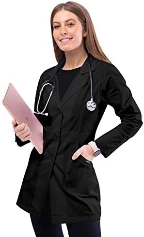 Adar Universal Lab Coats for Women - Perfection 32" Lab Coat - 811 - Black - M