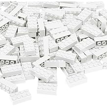 Lekebaby Classic Building Bricks, 100 Piece 2x4 Building Blocks STEM Creative Building Toys Compatible with All Major Brands, Educational Toy for Boys Girls 6 Years Old and Up2x4 White