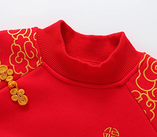 Toddler Baby Boy Girl Long Sleeve Crewneck Sweatshirts Tang Suit Pullover Tops Chinese New Year Warm Blouse Clothes2