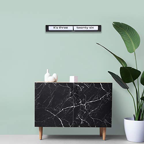 Cloudnola Texttime Black And White Metal Wall And Desk Flip Clock, 24 Inches Wide, Battery Operated Digital Display #TOP4