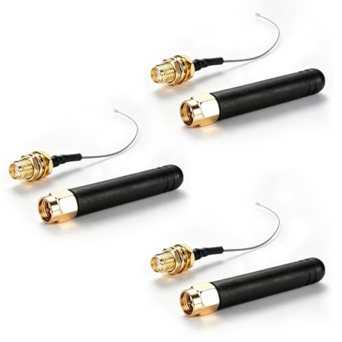 ESP32 LoRa Antenne 868-915MHz 3dBi, U.FL IPEX auf SMA Kabel 10cm (3PCS)