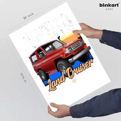 Image of BLINKART Toyota Land Cruiser (FJ40)Car Posters Sticker Gift Items for Boys Room Wall Decor || Comes with Double-Sided Tape|| Decoration Bedroom Living Room Office Studio Decor | 12x18 In (A3) - CAR-292
