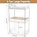 Goderewild 3 Tier Bathroom Counter Organizer, Multi-Purpose Cosmetics Skincare Shelf, Fits A4 Size Makeup Organizer for Office and Vanity Tray, Countertop Storage Solution for Kitchen,Bath.(Clear)