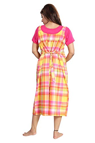 Image of Soulemo Women's Cotton Checkered Maternity Dres