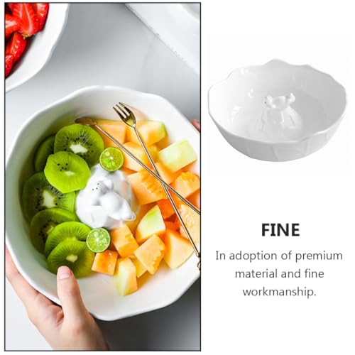 Bol en céramique 1000ml forme ours blanc, l'idée cadeau déco idéale - 7