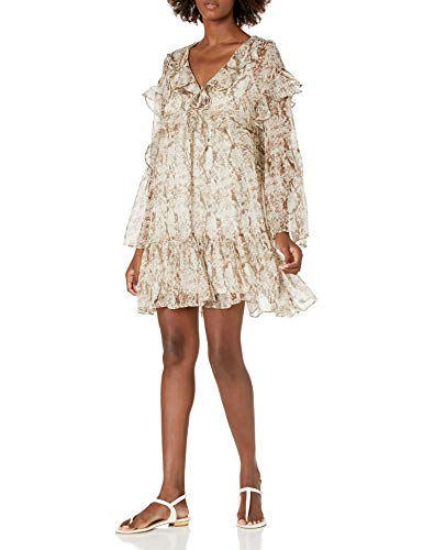 Buffalo David Bitton Damen Long Sleeve Lässiges Kleid, Beige Schlange,...