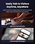 SwitchBot Caméra à sonnette de porte, pas d'abonnement, comprend moniteur, options de puissance double, vue de la tête aux pieds, 2K Vidéo, 2-Way Audio, détection de mouvements, système d'interphone sans fil, compatible avec Alexa & Google Home