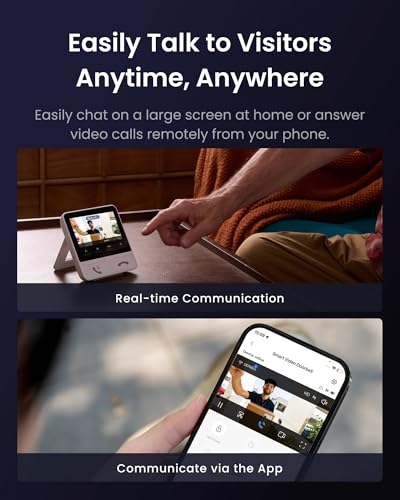 Image of SwitchBot Video Doorbell Camera Wireless with Monitor, No Subscription, 4.3 Inch Screen, Battery Powered, Head-to-Toe View, 2K FHD, 2-Way Audio, Motion Detection, Works with Alexa /Goole /Home Assistant