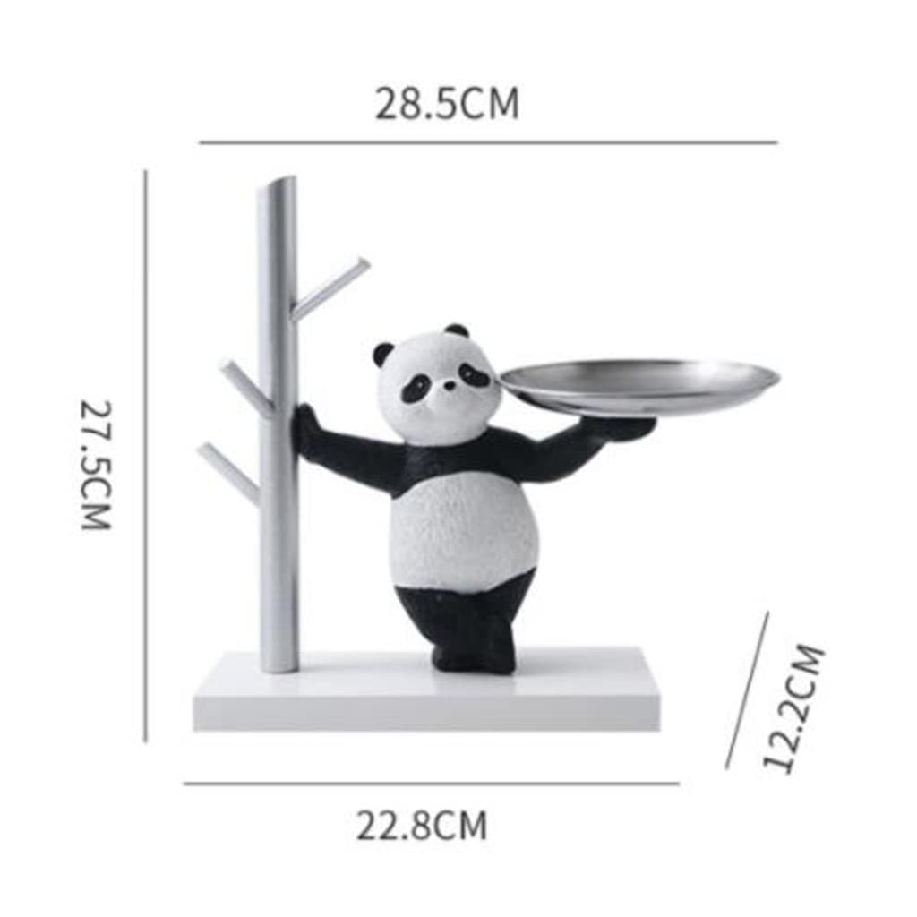 Żywica panda biurko taca do przechowywania statuetka moneta skarbonka przechowywanie dekoracja stołu ozdoba dekoracja biuro dom dekoracja trzymająca tacę do przechowywania rzeźba zwierzę uchwyt na przekąski (kolor: STYLE-2)