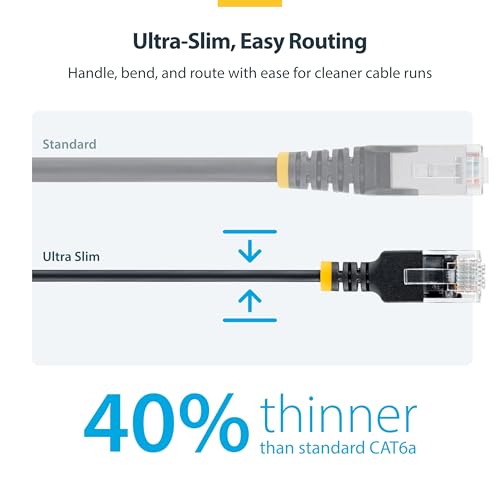 Cable Ethernet Ultra Slim CAT6a UTP 1.22 m Negro miniatura 4