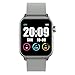 Smart watch, orologio da fitness impermeabile IP67 con pressione cardiaca della pressione sanguigna Monitoraggio del sonno Smart Reminder Sport Sport SMART Orologi per le donne Uomini per ,Grigio