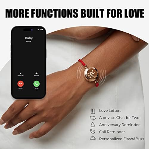 TOTWOO Long Distance Touch Bracelets for Couples Light up