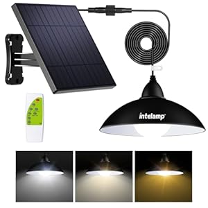 INTELAMP Solar Hängelampe mit Fernbedienung