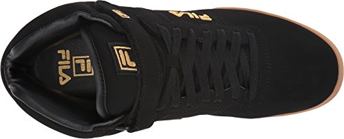 Fila Men's F-13 Black/Gold/Gum Hightop Sneakers Shoes (12)2