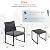 Shintenchi 3 Pieces Outdoor Patio Furniture Set, Modern Wicker Bistro Set, Conversation Rattan Chair of 2 with Coffee Table for Yard Porch Poolside Lawn(Grey Cushion)