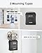 Puroma Key Lock Box, Portable Combination Lockbox Wall-Mounted Key Storage Box for House Keys, Resettable Code Safe Security Lock Box for Home, Office, Apartment Spare Key Storage (1 Pack, Pure Black)