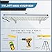 Hyloft 00630 2-Pack Heavy Duty Steel Wall Garage Shelving, 48-Inch X 24-Inch Wall Mounted Shelves for Garage Storage, Low-Profile Brackets, Max Shelf Load 150 Pounds, White Powder Coated Finish