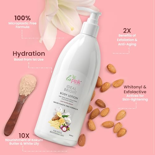 Image of La Pink Soft & Shine Body Lotion for Winter | Deep Hydration with Kokum Butter & Daisy Flower Extract | Non-Greasy & Fast Absorbing | Ideal for Dry Skin | 100% Microplastic Free Formula | 450ml (Pack of 2)