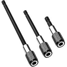3Pcs 1/4 Inch Hex Shank Magnetic Drill Bit Extension Quick Release Screwdriver Nut Drill Bit Holder Extension Kit Set for Impact Driver Bits -2/4/ 6 Inch Length