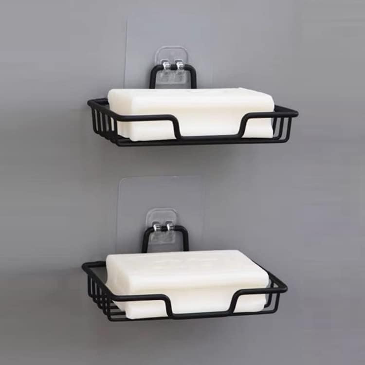 Jabonera de acero inoxidable mejorada 2025 (juego de 2)  Barra adhesiva para jabón sin taladrar para ducha y fregadero, resistente al óxido y de