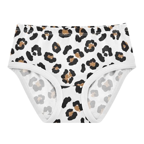 Black Brown Leopard Spots White Little Girl Panties Toddler Underwear Floral Cotton Funny Briefs Undies Kids 2t