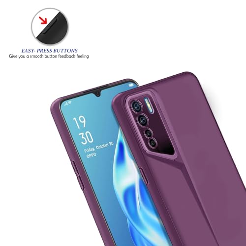 Image of Amazon Brand - Solimo Ultra-Thin Blade Runner Series Matte Finished Camera Protection Soft Back Cover for Oppo F15 - Purple