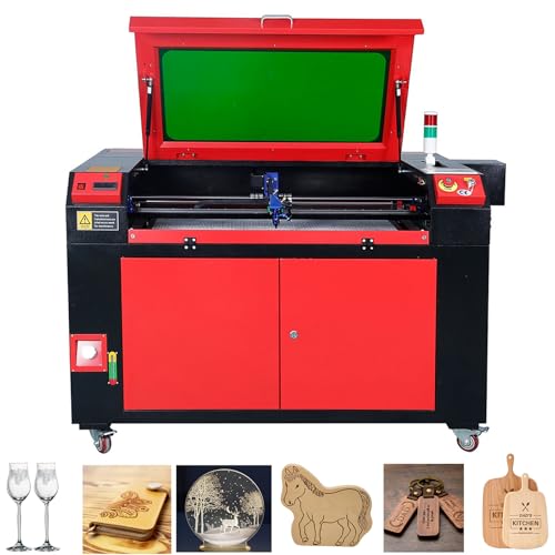 Image of 100w CO2 Laser Cutter, 35" x 24" CO2 Laser Engraver with 2-Way Pass Air Assist, Compatible with LightBurn, Built-in Air pump/6L Water Tank for Wood Glass Acrylic Leather Fabric More (100W)
