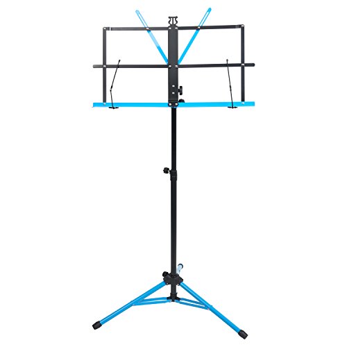 Audio 2000s 60' Height Portable Sheet Music Stand Dual Color Black/Blue AST444B-BBL