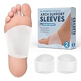 Dr. Frederick's Original Arch Support Shoe Insert Gel Set - 2 Pieces - Soft Gel Sleeves for Plantar Fasciitis Support & Flat Foot Support - Pain Relief - Men & Women - Large - W8-14 | M6-13