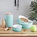 Bone Dry Lattice Collection Pet Bowl & Canister, Medium Set, 6x2