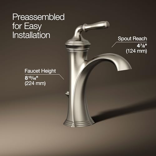 Robinet monocommande KOHLER Devonshire nickel brossé pour lavabo - 5