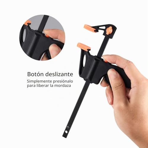 Miniatura 4 de 4 Piezas Sargentos De Barra, Abrazadera De Rápido, Abrazaderas De Carpintero Para Apriete, Pinzas De Madera Herramienta De Carpintero - 4 Pulgadas