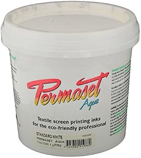 Permaset Aqua 1 Litre Fabric Printing Ink - Standard White