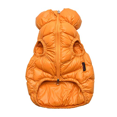 Puppia Winter Ultralight Dog Coat A Waterproof Warmth for Cold Weather Zipper Closure for Small and Medium Dogs Mustard, Medium - Image 2