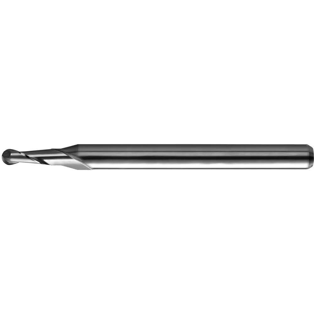 KYOCERA 1625-1719L563 Series 1625 Standard Length Ball Nose End Mill, Carbide, AlTiN, 30 Degree Angle, 2 Flute, 11/64