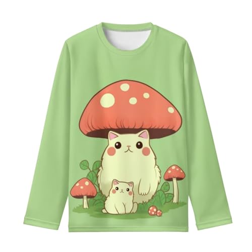Image of Girls Basic Tee Shirts Outdoor Long Sleeve Shirt Winter Clothes Size 3-16 Top Fall Clothes Gift for Holiday