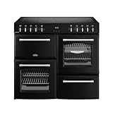 Belling Farmhouse 100cm Electric Ceramic Range Cooker - Black