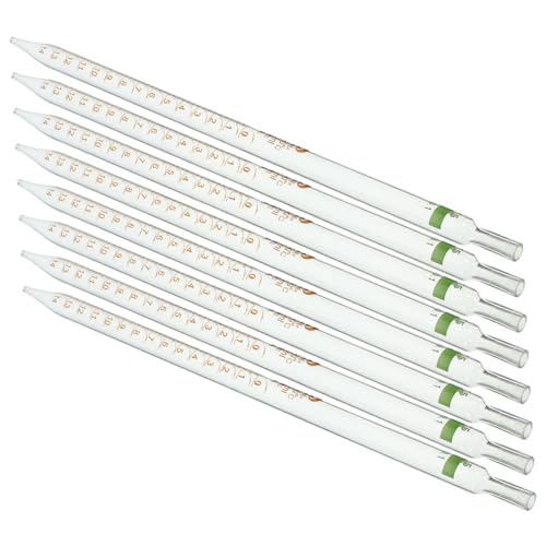 OUNONA 20pcs Calibrated Glass Droppers for Precise Measurement Laboratories Versatile Pipette for Accurate Liquid Transfer for Science Research and Experiments Random Colors