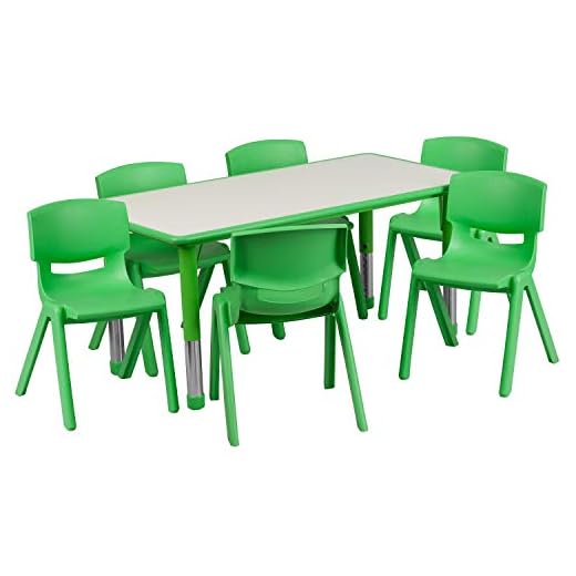 Adjustable Classroom Activity Table and Chairs Set