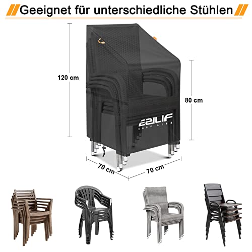 WORUO Schutzhüllen Für Drehstühle (2 Stück) – 100% Wasserdicht, UV-beständig – 94x100x98 Cm