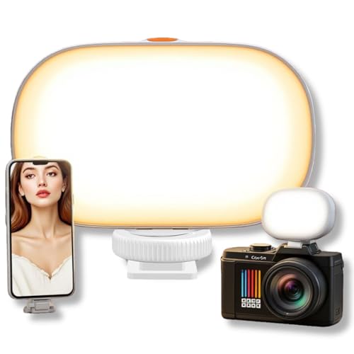 aLLreLi Phone Light Clip, Rechargeable Selfie Light with 600mAh Battery,