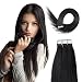 20 inch Skin Weft Tape Hair Extensions 100% Remy(Remi) Straight Human Hair Extension 20pcs 50g/pack (#1) Jet Black