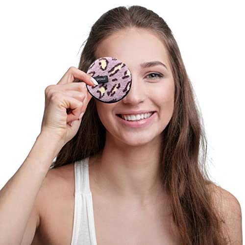 3Pcs Reusable Makeup Remover Pads - Leopard Designcleansing Facial Heavy Makeup & Masks Makeup Pads，Suitable For All Skin Types Face Cleansing Pads #TOP5