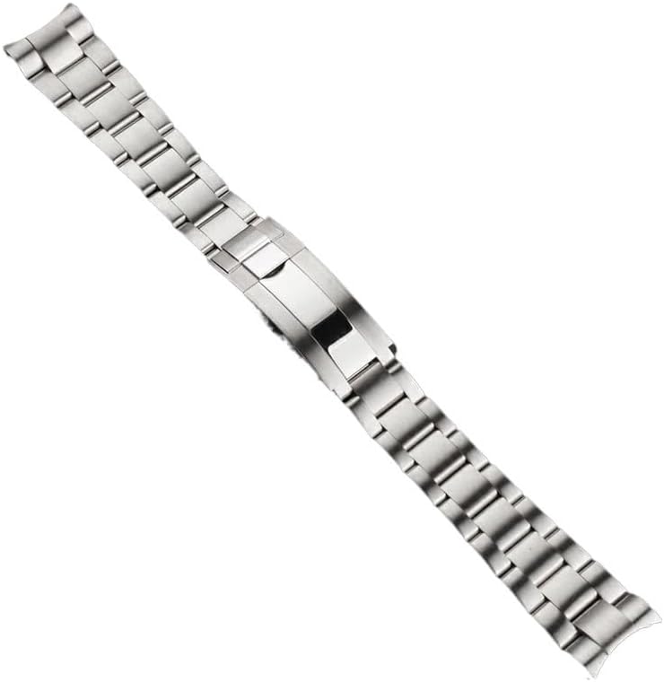 20mm Solid Stainless Steel Watch Chain Suitable Fit For Rolex Black Green Water Ghost Submariner Curved End Folding Buckle Watchband