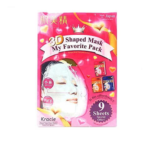 Hadabisei Kracie Facial Mask 3D my favorite pack 9 sheets