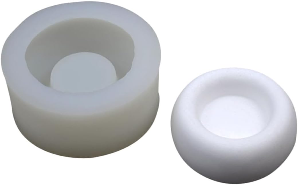 Concrete Mold Silicone Candle Holder White 3D Heart Shape