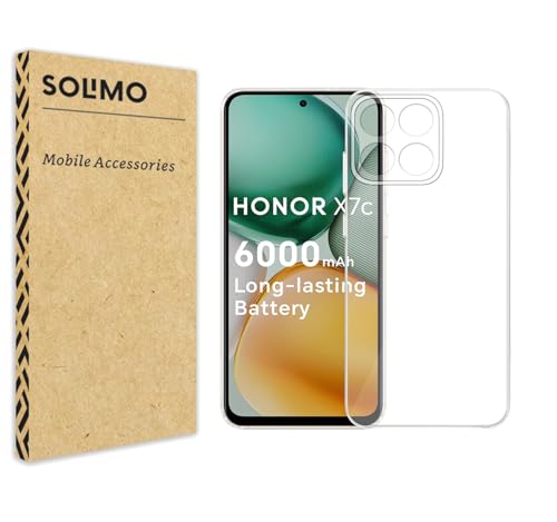 Image of Amazon Brand - Solimo for Honor X7C 5G Premium Transparent Soft Silicon Crystal Clear Back Cover [Transparent]