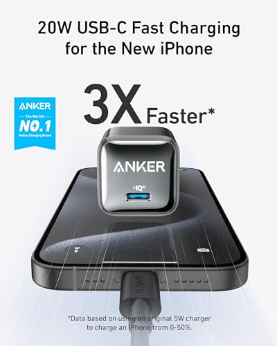Anker Nano Charger, 2-Pack 20W Compact Fast Charger with PowerIQ Technology, for iPhone 15/15 Plus / 15 Pro / 15 Pro Max, Galaxy, Pixel 4/3, iPad, and More (2 USB-C Cables Included) - Image 3